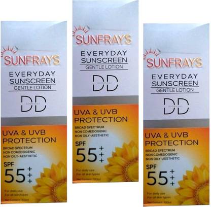 DOOMSDAY Sunscreen - SPF 50 PA+++ SUNFRAYS SUNSCREEN FOR COMPLETE HIGH PROTECTION SUN RAYS PACK OF-100ml x 3