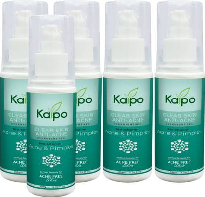 KAIPO Sunscreen - SPF 20 PA+ Ultra Clear Skin Anti Acne Over Night Gel for Pimple (Pack Of 5)