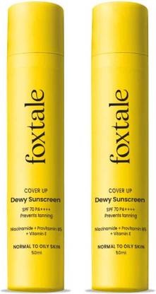 Foxtale Sunscreen - SPF 70 PA++++ Dewy Sunscreen with Naicinamide
