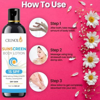crinol Sunscreen - SPF 50 body lotion with spf - SPF 15 PA++ (100 g)