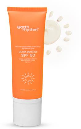 Earth Rhythm Sunscreen - SPF SPF 50 100ml PA++++ Sunscreen SPF 50 for All Type Skin, PA++++, Non Sticky - 100 ml