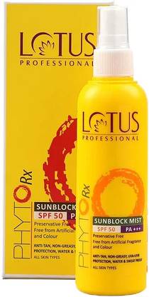 Lotus Professional Sunscreen - SPF 50 PA+++ Phytorx Sunblock Mist SPF50_100ml