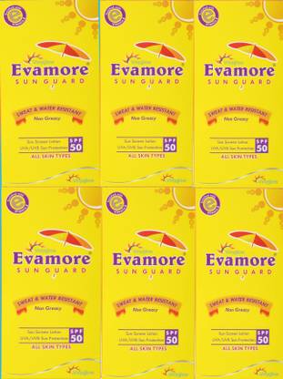 VINYGLOW Sunscreen - SPF 50 PA++ EVAMORE SUNGARD SPF 50++SUN SCREEN LOTION UVA/UBV SUN PROTECTION OF 6 PSC