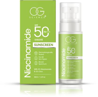 OG BEAUTY Sunscreen - SPF 50 PA+++ with Niacinamide & Cica - Dermatologically Tested - Broad Spectrum