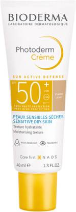 BIODERMA Sunscreen - SPF 50 PA++++ Photoderm Crème Teinte Claire Sunscreen Cream Normal to Dry Sensitive Skin
