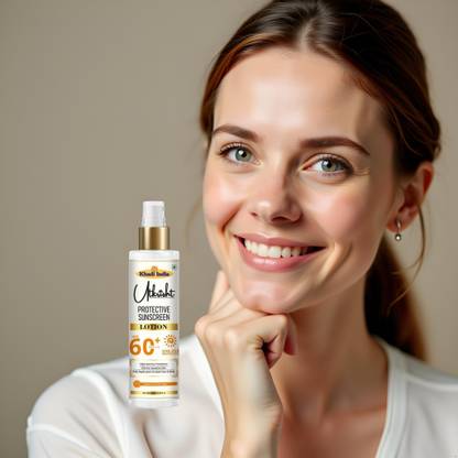 Utkrisht Sunscreen - SPF 60+ PA+++ Khadi Sun Lotion SPF 60 for Deep Skin Protection