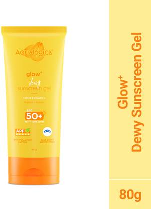 Aqualogica Sunscreen - SPF 50 PA++++ Glow+ Dewy Vitamin C for UVA/UVB & Blue Light Protection