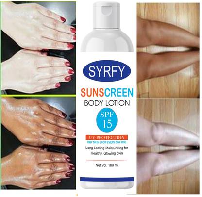 SYRFY Sunscreen - SPF 50 Sunscreen Lotion SPF 15 Pack of 1 PA++ - SPF 15 PA++ (100 ml)