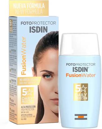 isdiN Sunscreen - SPF 50 PA+++ Fotoprotector Fusion Water Spf 50+ Liquid 50 ml