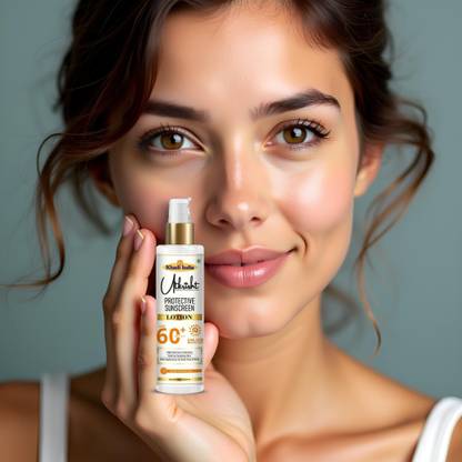 Utkrisht Sunscreen - SPF 60+ PA+++ Khadi Herbal SPF 60 Lotion with Fast Absorbing Sun Protection