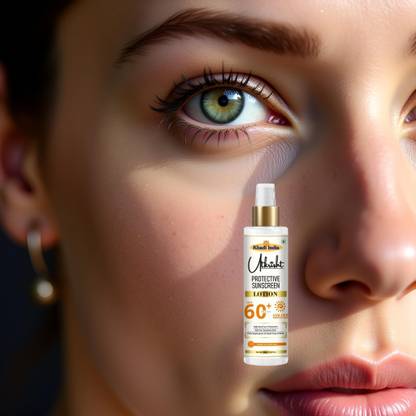 Utkrisht Sunscreen - SPF 60+ PA+++ Khadi SPF 60 Lotion for Pollution Free Radiant Skin All Day
