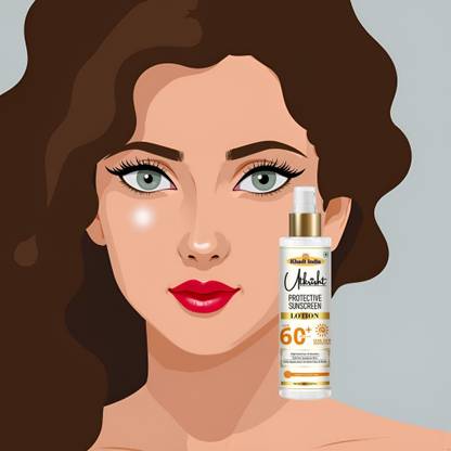 Utkrisht Sunscreen - SPF 60+ PA+++ Khadi SPF 60 Lotion for Tan Removal and Skin Smoothness