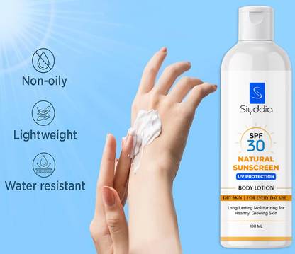 SIYDDIA Sunscreen - SPF 30 PA+ Lightweight Sunscreen & Oil-Free Moisturizer Combo | Nourished & Protected Skin