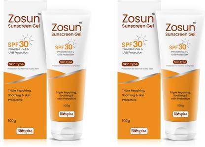 Zosun Sunscreen - SPF 50 Sunscreen Gel 100GM (Pack Of 2)