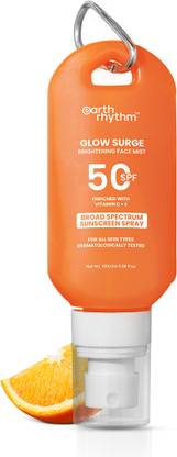 Earth Rhythm Sunscreen - SPF 50 Glow Surge Sunscreen Spray SPF 50 with Vitamin C & E