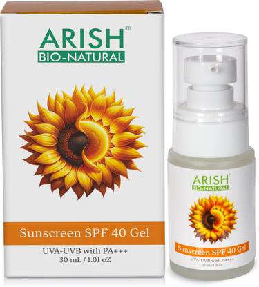 ARISH BIO-NATURAL Sunscreen - SPF 50 PA+++ Sunscreen SPF 40 gel