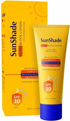 SunShade Sunscreen - SPF 50 PA+++ Sunscreen SPF 30 PA+++ Lotion for Face & Body(50ml)