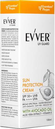 ESSENTIUM PHYGEN Sunscreen - SPF SPF 50 PA+++ EVVER UV GUARD SPF 50 PA+++ WITH AVOCADO OIL + VIT E + ALOE VERA