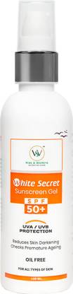 WISE & SECRETS Sunscreen - SPF 50+ UVA/UVB Protection Reduces Skin Darkening Checks Premature Ageing Oil Free
