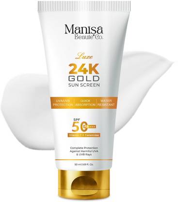 Manisa Beaute Sunscreen - SPF 50 PA+++ Sun Block Cream | Quick Absorption | UVA & UVB Protection | Pack of-1