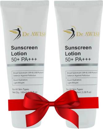 Dr Awish Sunscreen - SPF 50 PA+++ Lightweight, Buy 1 Get 1 Free Hydrating, Broad-Spectrum Protection, Non-Greasy