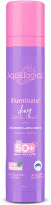 Aqualogica Sunscreen - SPF 50+ PA++++ Illuminate+ Dewy with Wild Berries & Alpha Arbutin | Fragrance-Free