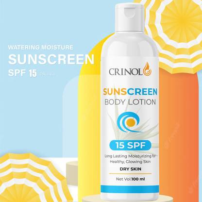 crinol Sunscreen - SPF 50 body Lotion 15 spf for men and womens (100ml)