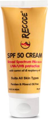 recode Sunscreen - SPF 50 PA++++ SPF 50 Cream PA++++