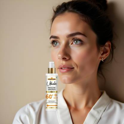 Utkrisht Sunscreen - SPF 60+ PA+++ Khadi SPF 60 Lotion for Hydrated and Tanned Skin Repair