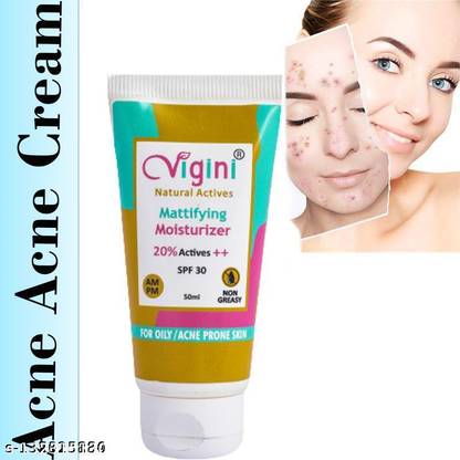 Vigini Sunscreen - SPF 30 PA++ 20%Active Mattifying Sunscreen Face Moisturizer Oily Prone Skin Men Women SPF 30