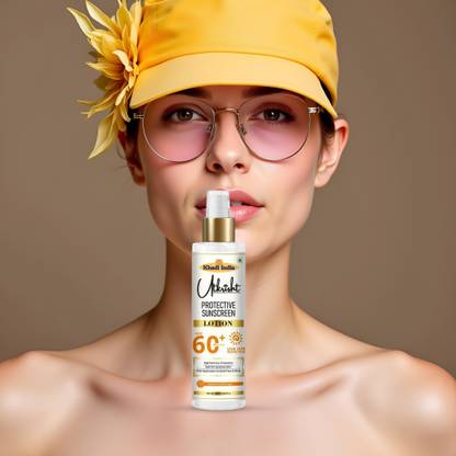 Utkrisht Sunscreen - SPF 60+ PA+++ Khadi Sunscreen Lotion SPF 60 with Lightweight Herbal Formula