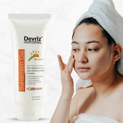DEVRIZ PROFESSIONAL Sunscreen - SPF 50 PA+++ UVA & UVB Protection Sun Protection Sunscreen Gel With Spf 50 PA+++