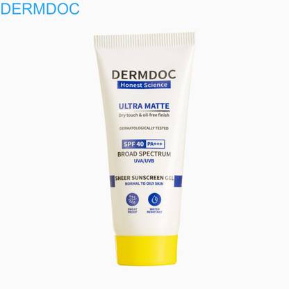 DermDoc Sunscreen - SPF 40 PA+++ Ultra Matte PA+++ Sunscreen – SPF 40 for Clear Skin