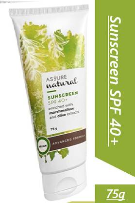 ASSURE Sunscreen - SPF SPF 40+ PA+++ Sunscream SPF 40+ Enriched With Marshmallow & Olive Extracts (75g) Pack of 1