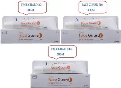 Tvaksh Sunscreen - SPF 30 + 30 PA+++ FACE GUARD SILICONE SUNSCREEN. - SPF 30+ PA+++ (30 g) x pack of 3