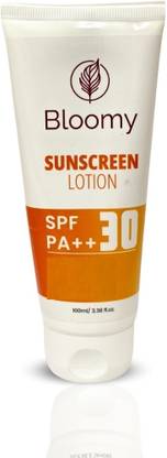 Bloomy Sunscreen - SPF 50 PA+++ Sunscreen Lotion with SPF 30 | UVA + UVB PA+++ | UVA & UVB Protection