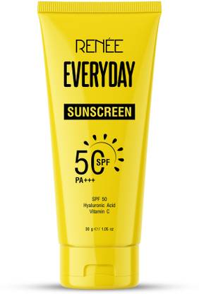 Renee Sunscreen - SPF 50 PA+++ Everyday Protection from UVA & UVB, Lightweight, Non-Sticky, Zero White Cast