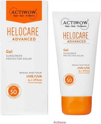 Actiwow Sunscreen - SPF 50 Helocare SPF 50 Sunscreen with Multilayer UV Protection