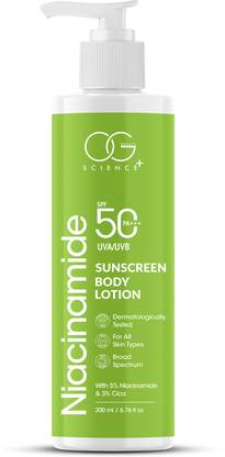 OG BEAUTY Sunscreen - SPF 50 PA+++ Body Lotion with Niacinamide & Cica