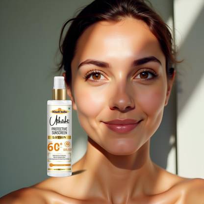 Utkrisht Sunscreen - SPF 60+ PA+++ Khadi Daily Sunscreen SPF 60 Lotion for Bright and Protected Skin