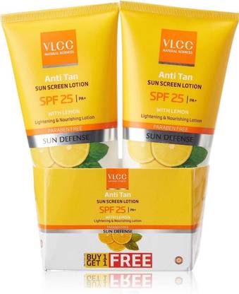 VLCC Sunscreen - SPF 50 PA+ Sun Defense SPF 25 PA+ Anti Tan Sun Screen Lotion