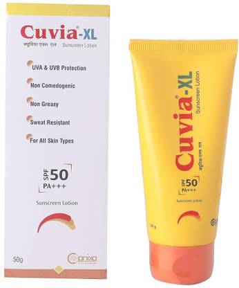 Cuvia Sunscreen - SPF 50+ PA++++ XL Sunscreen Lotion (50gm)