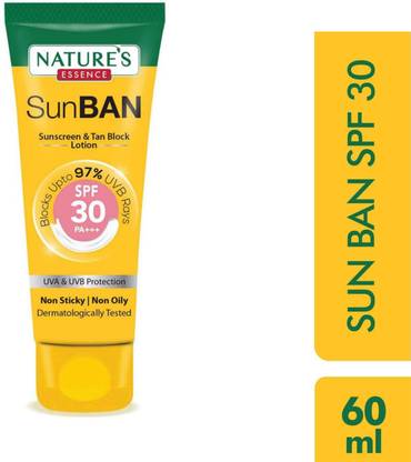 Nature's Essence Sunscreen - SPF 50 PA+++ SunBan Sunscreen - SPF 30 PA+++ pack 1 o