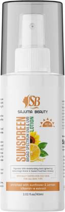 Sajuma Beauty Sunscreen - SPF 50 SPF 50 sunscreen with lemon & Vitamin E—UV protection plus antioxidant care.