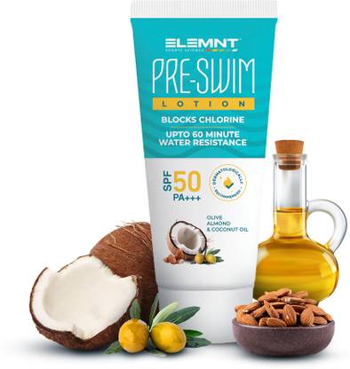 Elemnt Sports Science Sunscreen - SPF 30 Pre Swim Body Lotion - Before Swimming Lotion - Protects Swimmers from Chlorine