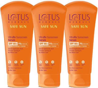 LOTUS HERBALS Sunscreen - SPF 50 PA++++ SS UltraRx Sunscreen SPF 60_75ml ( Pack of 3 )