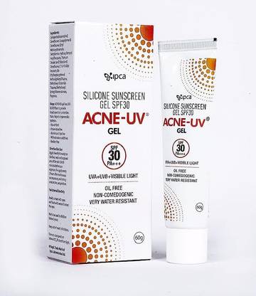 IPCA Sunscreen - SPF 50 PA+++ Acne uv gel silicone sunscreen spf 30 PA+++ (pack of 1)