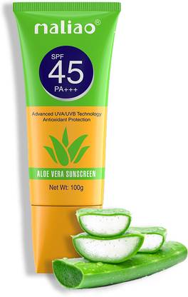maliao Sunscreen - SPF 50 PA+++ Aloe Vera Sunscreen SPF 45 PA+++ - Your Ultimate Sun Protection