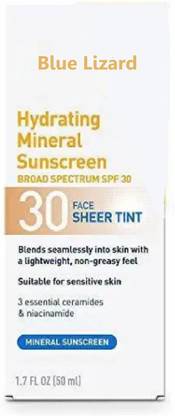 Blue Lizard Sunscreen - SPF 30 Hydrating Mineral Sunscreen SPF 30
