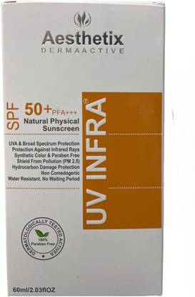 UV INFRA Sunscreen - SPF 50 PA+++ SPF 50+ Natural Sunscreen